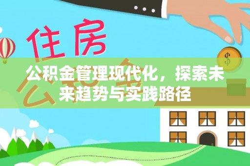 石家庄公积金管理现代化，探索未来趋势与实践路径