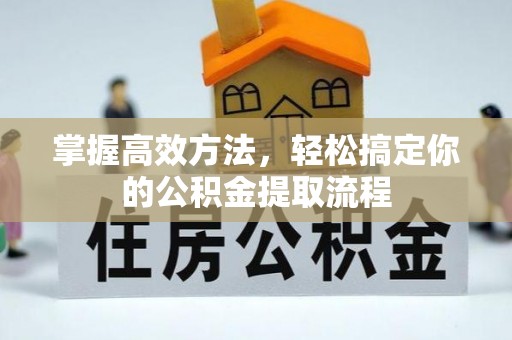石家庄掌握高效方法，轻松搞定你的公积金提取流程