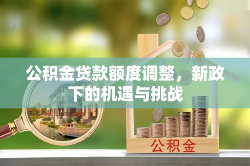 石家庄公积金贷款额度调整，新政下的机遇与挑战