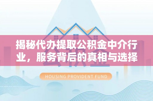 石家庄揭秘代办提取公积金中介行业，服务背后的真相与选择指南