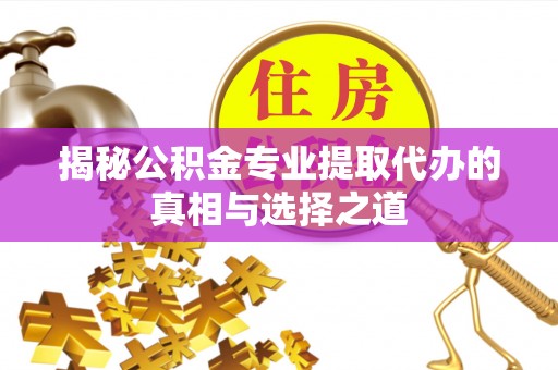 石家庄揭秘公积金专业提取代办的真相与选择之道
