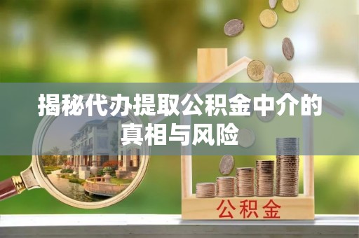 石家庄揭秘代办提取公积金中介的真相与风险