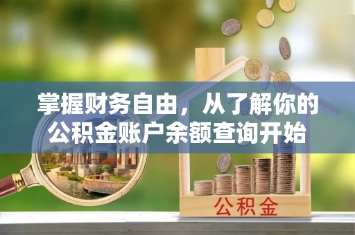 石家庄掌握财务自由，从了解你的公积金账户余额查询开始