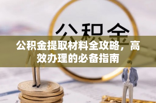 石家庄公积金提取材料全攻略，高效办理的必备指南
