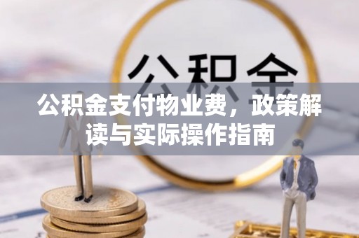 石家庄公积金支付物业费，政策解读与实际操作指南