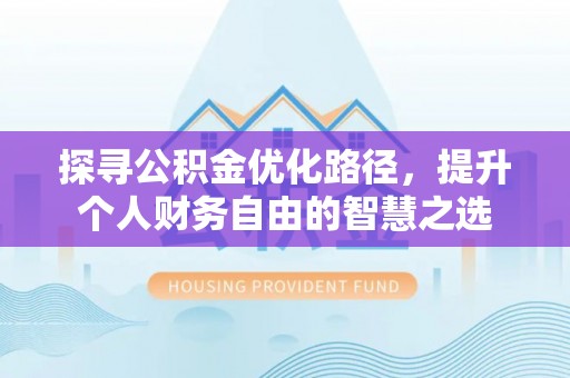 石家庄探寻公积金优化路径，提升个人财务自由的智慧之选