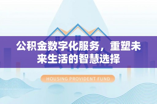 石家庄公积金数字化服务，重塑未来生活的智慧选择