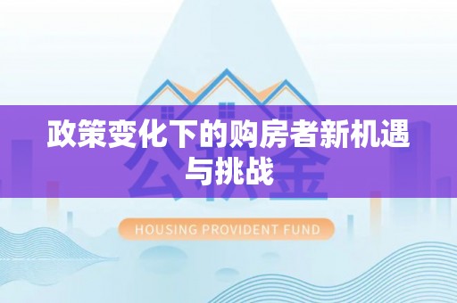 石家庄政策变化下的购房者新机遇与挑战