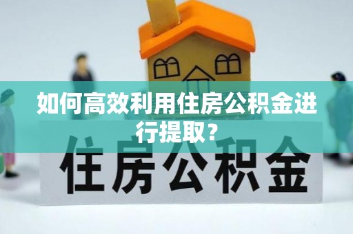 石家庄如何高效利用住房公积金进行提取？